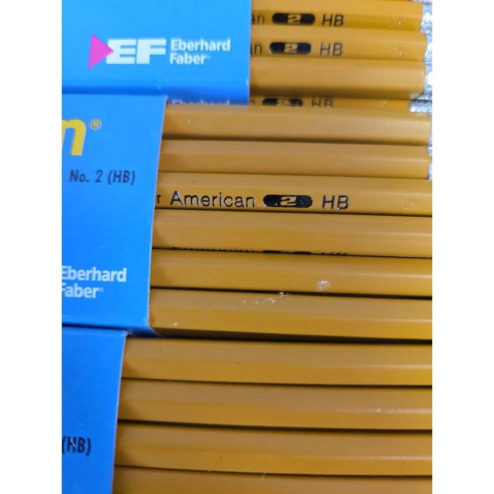 Eberhard Faber American Pencils No.2 HB Unsharpened Pack Of 68 USA Vintage